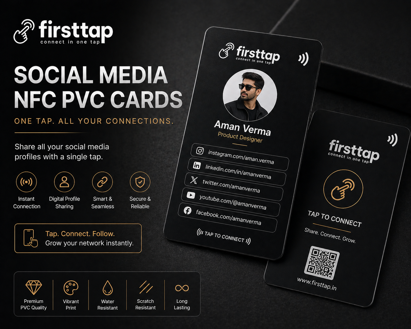 Social Media NFC PVC Cards